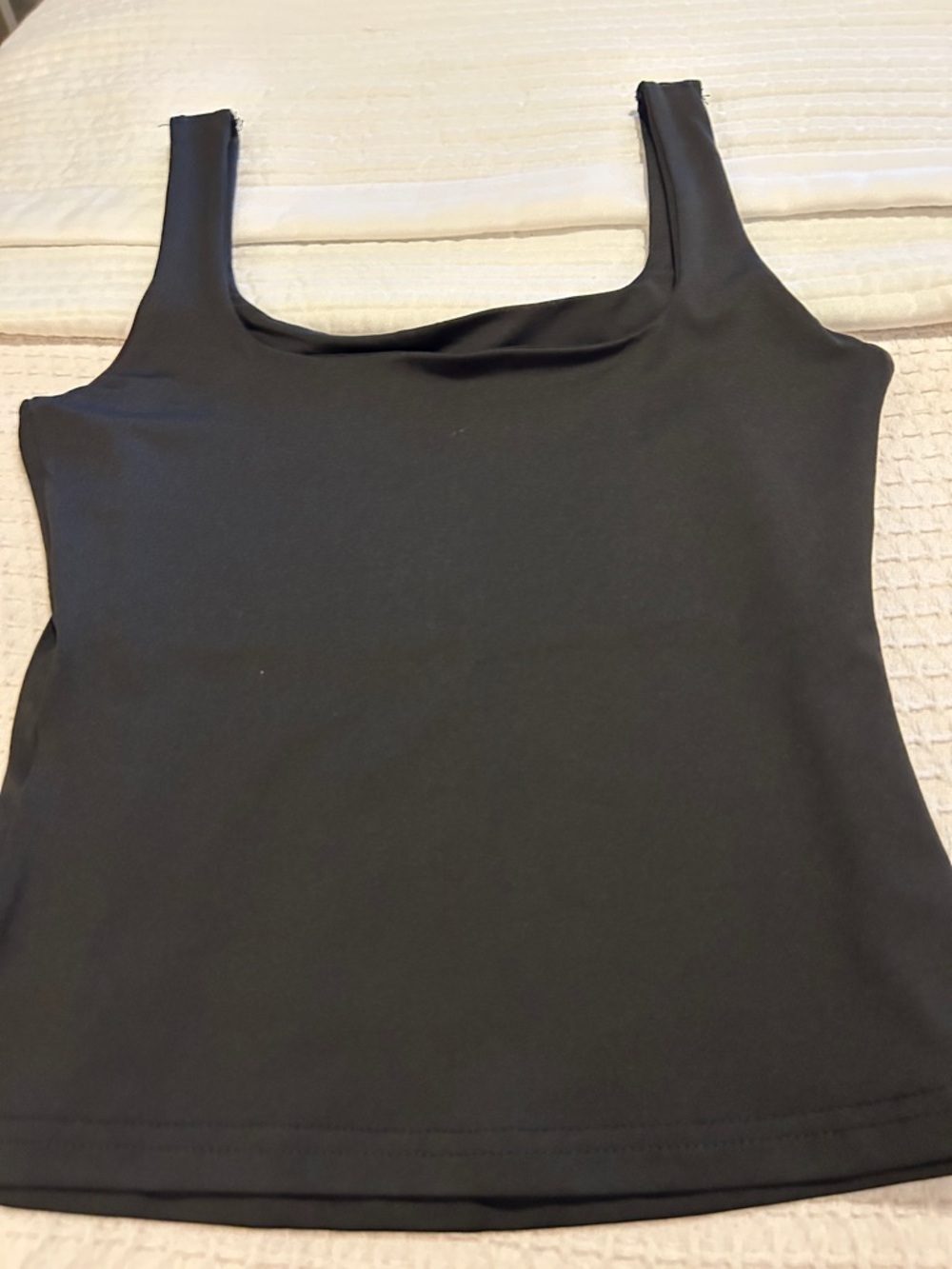 Classic Black Square-Neck Tank Top